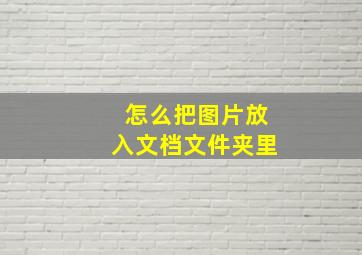 怎么把图片放入文档文件夹里