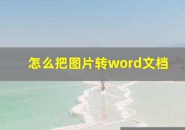 怎么把图片转word文档