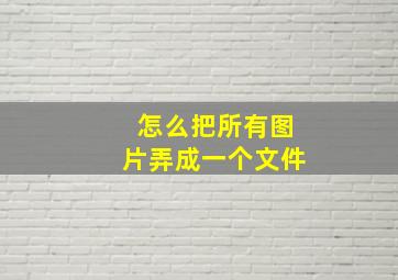 怎么把所有图片弄成一个文件