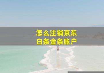 怎么注销京东白条金条账户