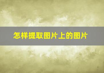 怎样提取图片上的图片