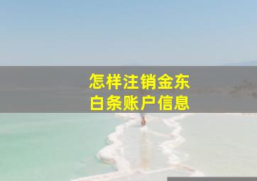 怎样注销金东白条账户信息