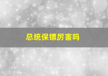 总统保镖厉害吗