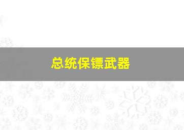 总统保镖武器