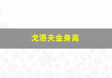 戈洛夫金身高