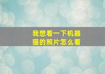 我想看一下机器猫的照片怎么看