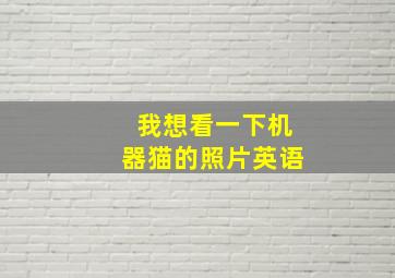 我想看一下机器猫的照片英语