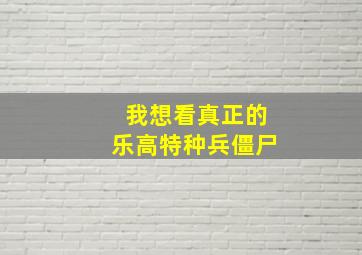 我想看真正的乐高特种兵僵尸