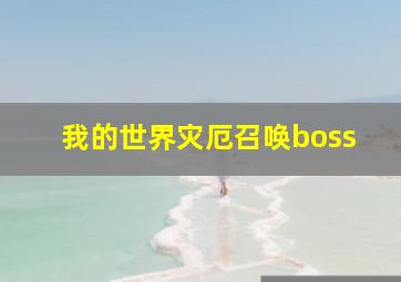 我的世界灾厄召唤boss