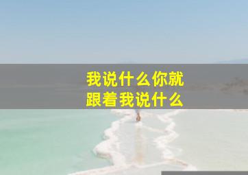 我说什么你就跟着我说什么