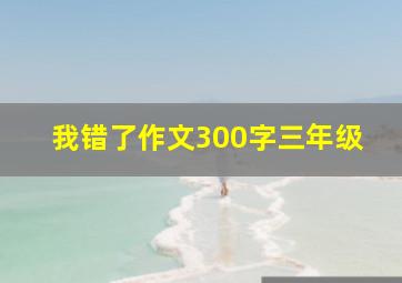 我错了作文300字三年级