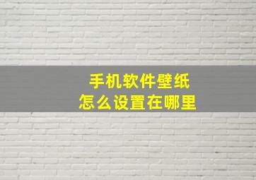 手机软件壁纸怎么设置在哪里