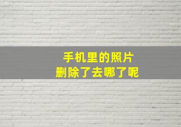 手机里的照片删除了去哪了呢