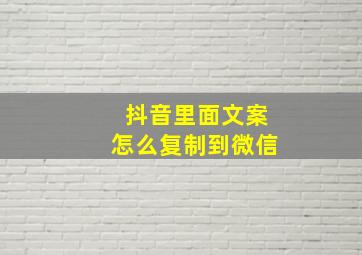 抖音里面文案怎么复制到微信