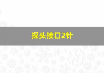 探头接口2针