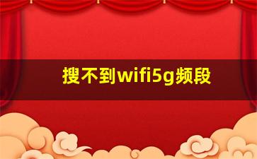 搜不到wifi5g频段