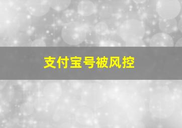 支付宝号被风控