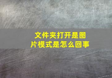 文件夹打开是图片模式是怎么回事