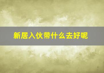 新居入伙带什么去好呢