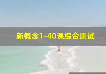 新概念1-40课综合测试