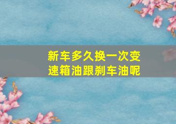 新车多久换一次变速箱油跟刹车油呢