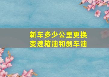 新车多少公里更换变速箱油和刹车油