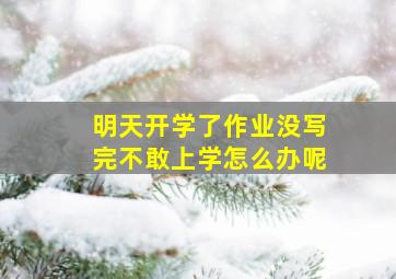 明天开学了作业没写完不敢上学怎么办呢