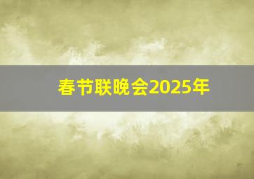 春节联晚会2025年