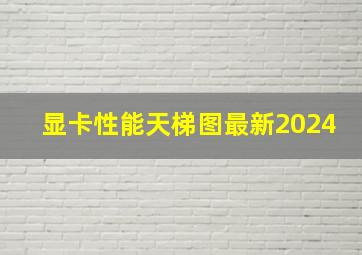 显卡性能天梯图最新2024