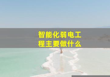 智能化弱电工程主要做什么