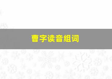 曹字读音组词