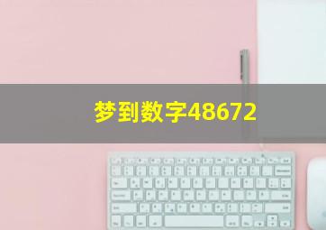 梦到数字48672