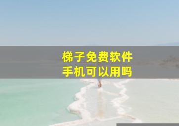 梯子免费软件手机可以用吗