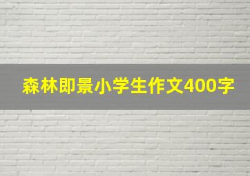 森林即景小学生作文400字