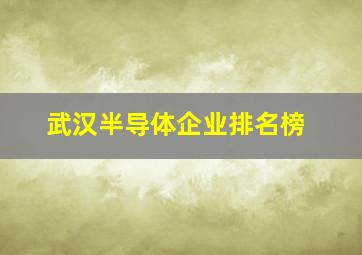 武汉半导体企业排名榜