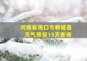 河南省周口市郸城县天气预报15天查询