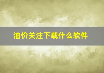 油价关注下载什么软件