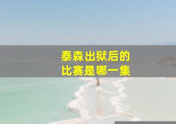 泰森出狱后的比赛是哪一集