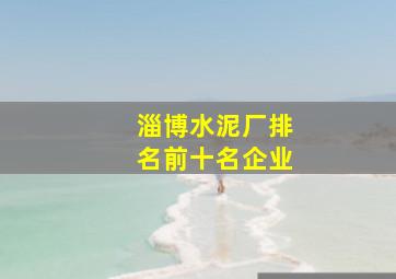 淄博水泥厂排名前十名企业