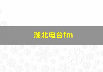 湖北电台fm