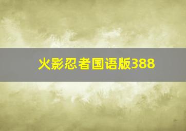 火影忍者国语版388