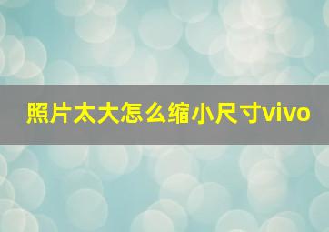 照片太大怎么缩小尺寸vivo