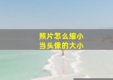 照片怎么缩小当头像的大小