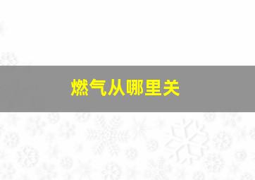 燃气从哪里关