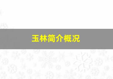 玉林简介概况