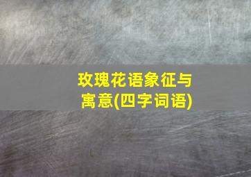 玫瑰花语象征与寓意(四字词语)