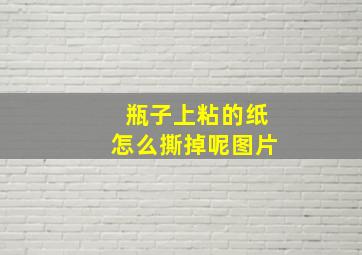 瓶子上粘的纸怎么撕掉呢图片