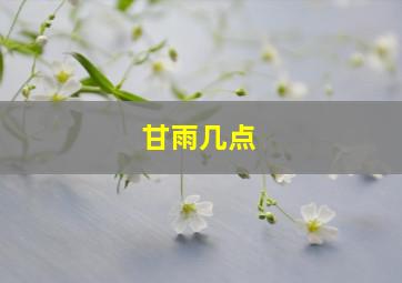 甘雨几点