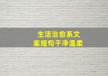 生活治愈系文案短句干净温柔