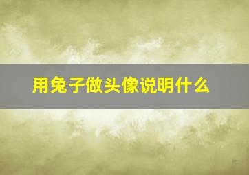 用兔子做头像说明什么